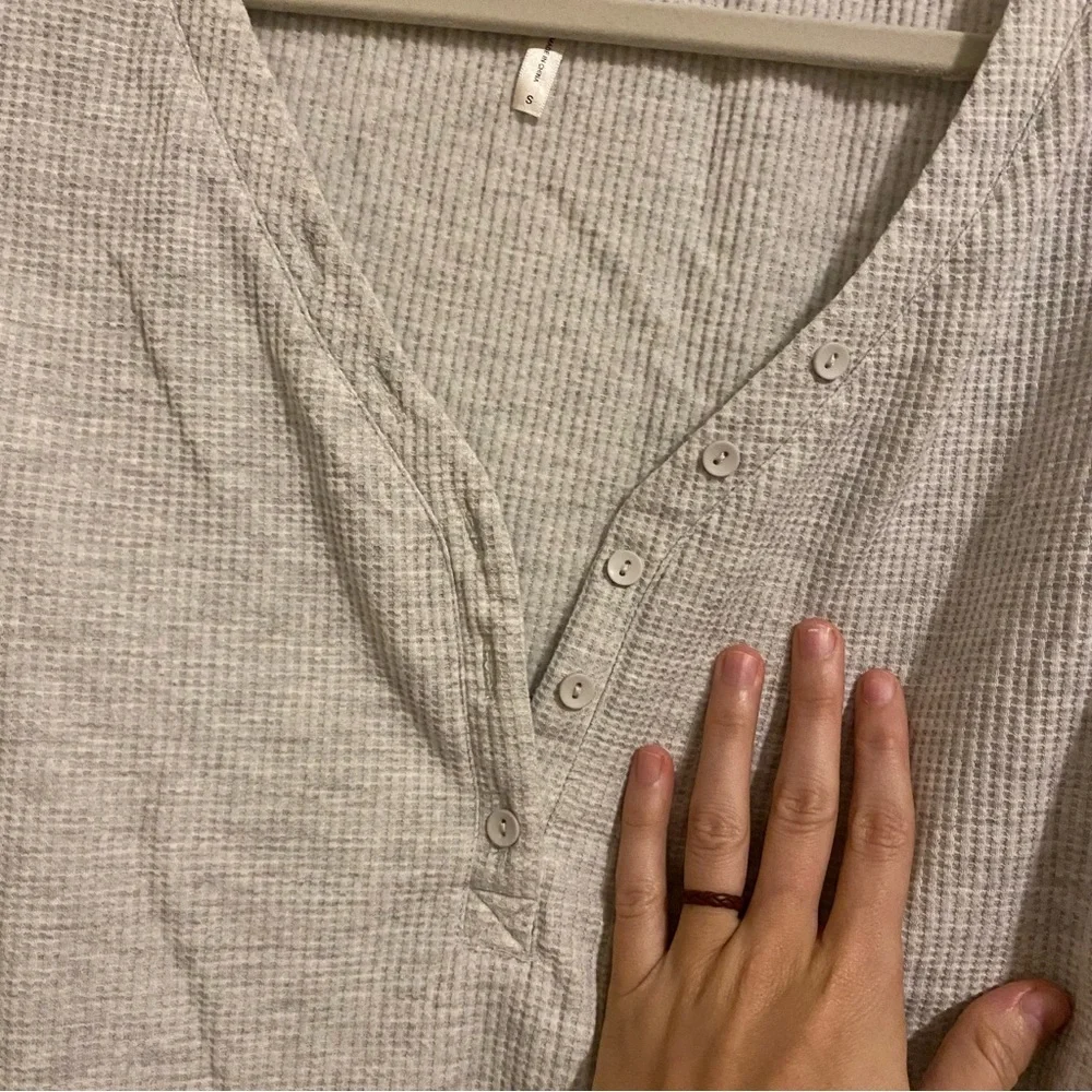Soma Light Gray Waffle Knit Lounge Set size Small